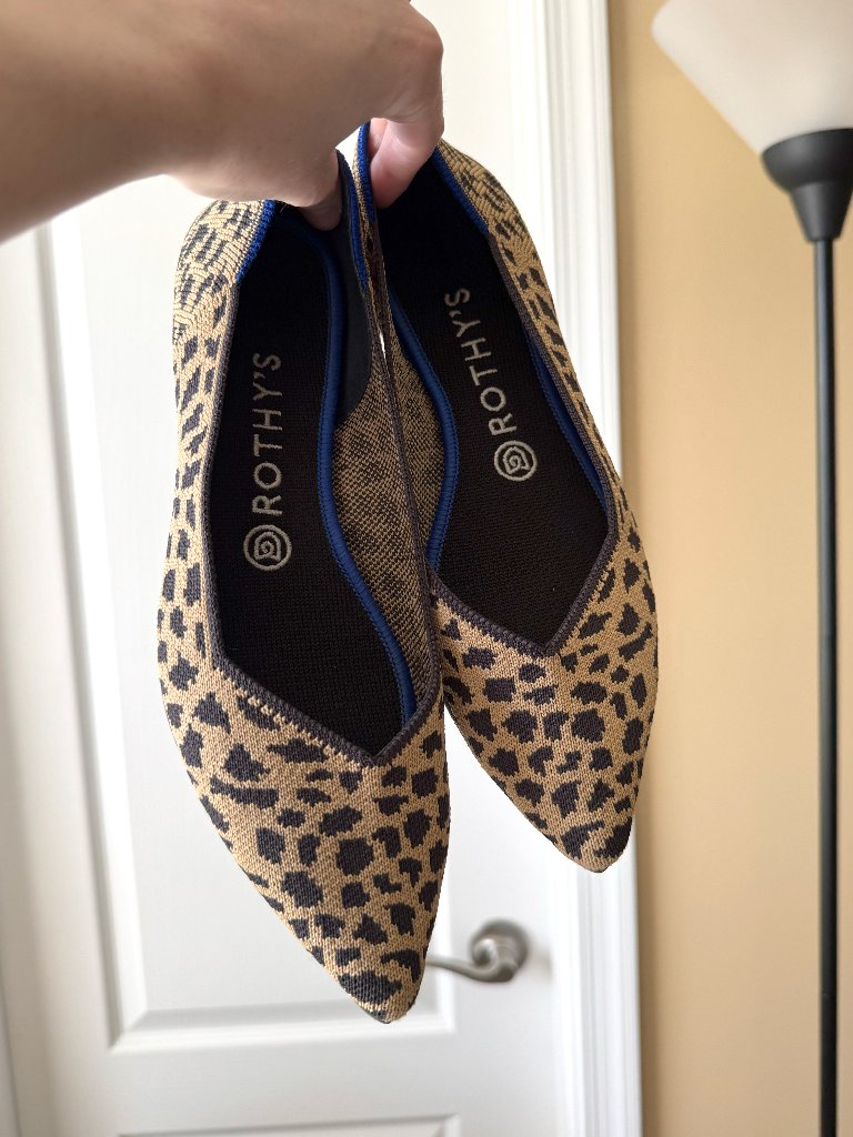 Rothy's The Point Leopard Print Flats